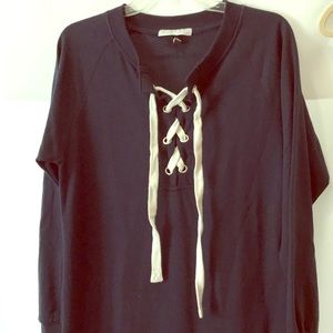 Navy Blue Sweatshirt Dress